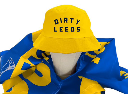 LEEDS - 'RETRO DIRTY LEEDS' Bucket Hat YELLOW