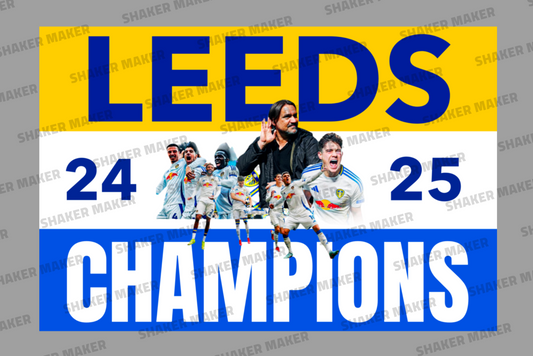 LEEDS - 'CHAMPIONS 24/25 TEAM' FLAG
